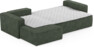 Ide - Bäddsoffa 3-sits med schäslong vänster - Grön