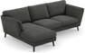 Madison Lux - 2-sits soffa med schäslong vänster - Grå