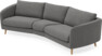 Madison - 3-sits soffa svängd, 90 cm - Grå