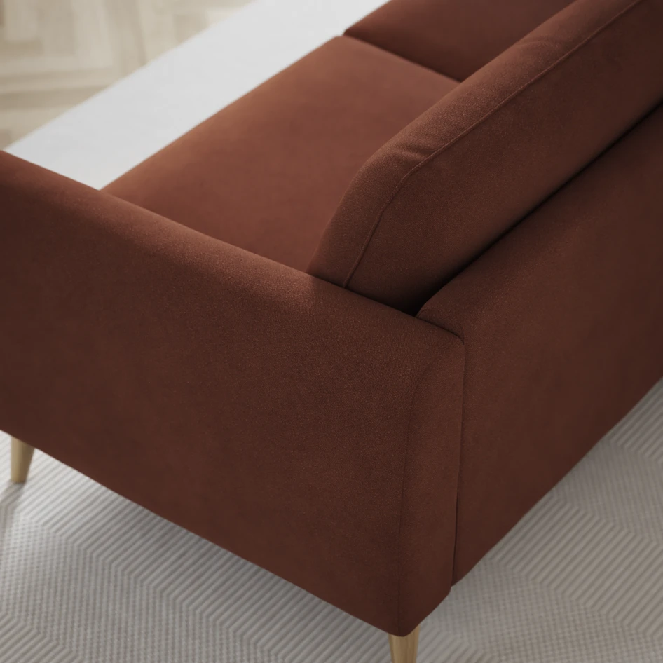 Bridge - 3-sits soffa med schäslong vänster och divan höger - Orange