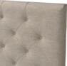 Delux Pikerad Låg - Sänggavel, 90-210 cm - Beige