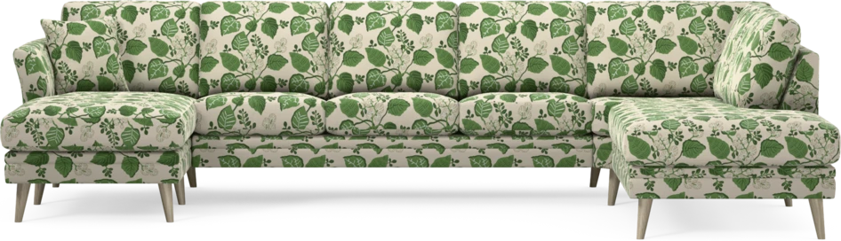 Eden - 3-sits soffa med schäslong vänster och divan höger - Flerfärgad