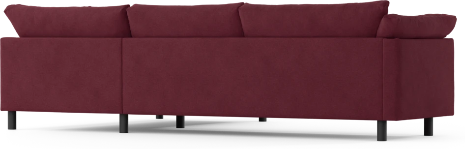 Cherrie - 3-sits soffa med divan höger, fast klädsel - Röd