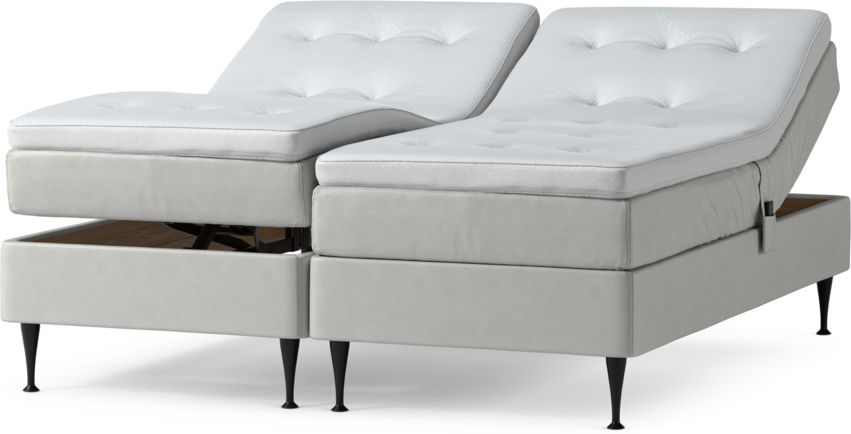 Delux Sense - Ställbar säng, dubbelsäng med bäddmadrass