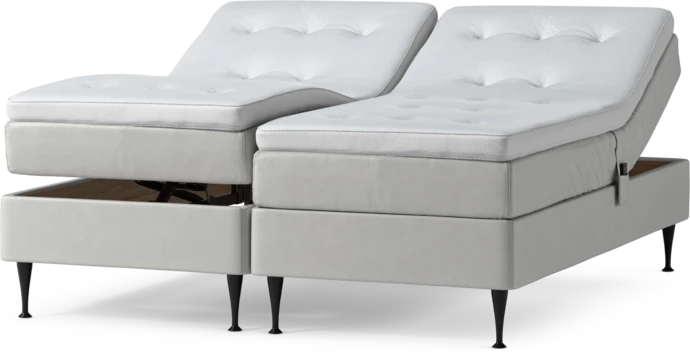 Delux Sense, Ställbar säng, dubbelsäng med bäddmadrass