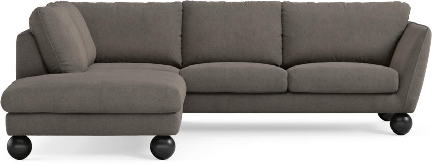 Madison Lux - 2-sits soffa med divan vänster - Brun