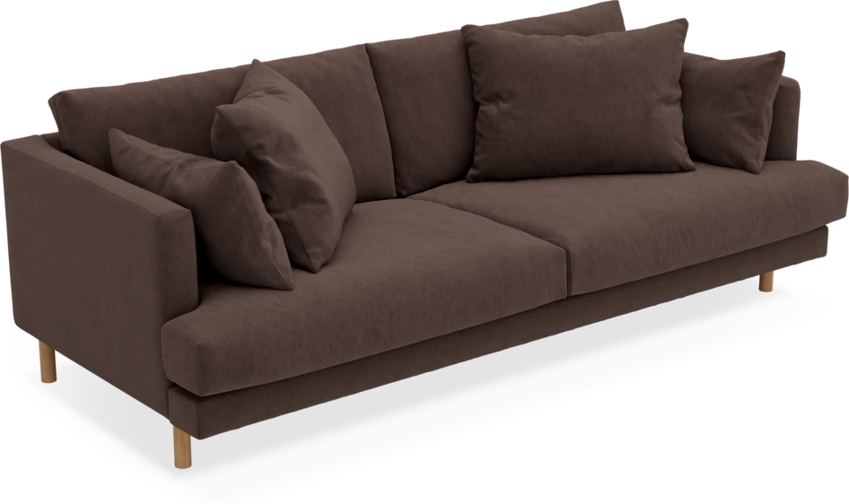 Harper - 3-sits soffa - Brun