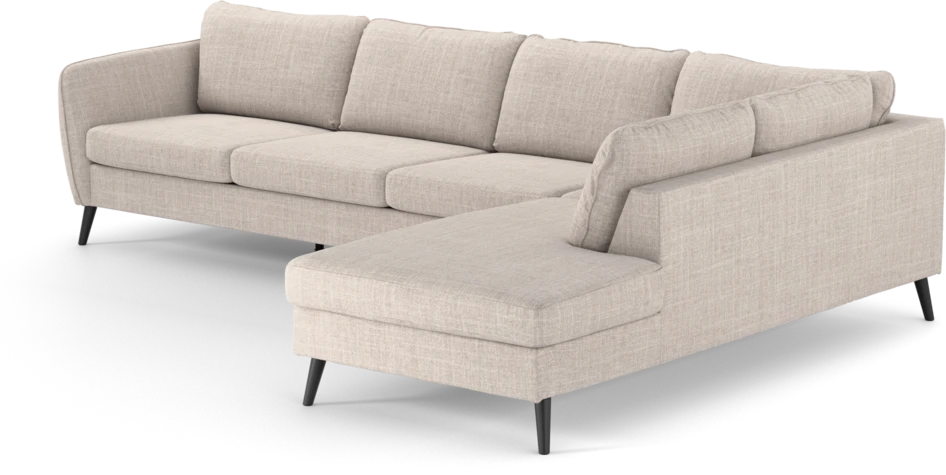 County - 3-sits soffa med divan höger - Beige