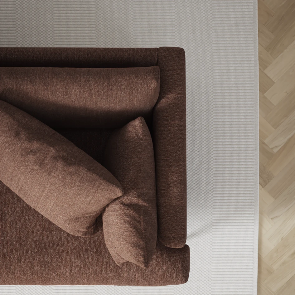 Harper - 3-sits soffa med divan vänster - Orange