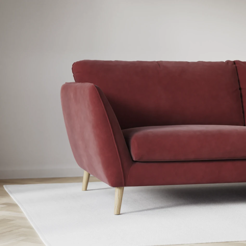 Madison Lux - Hörnsoffa med schäslong höger - Rosa