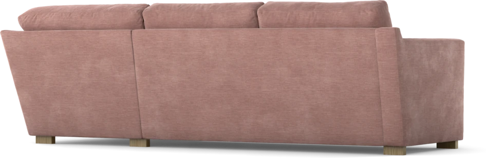 Friday - 2,5-sits soffa med divan höger - Rosa