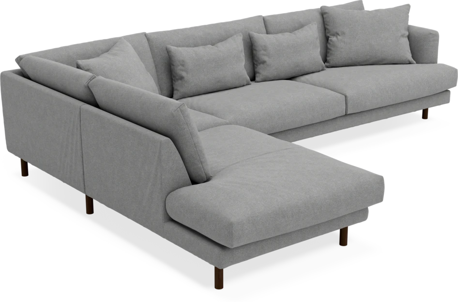 Harper - 3-sits soffa med divan vänster - Grå