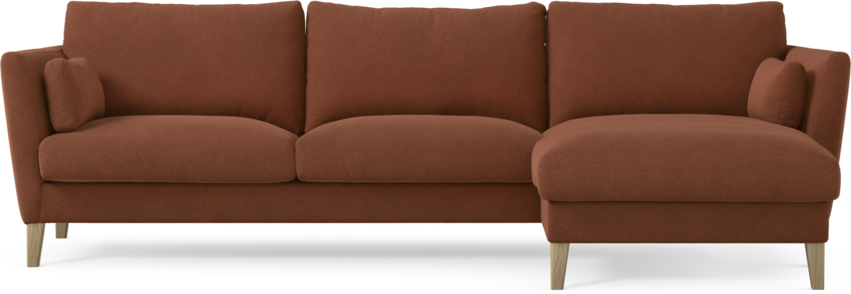 Winston - 3-sits soffa med schäslong, vändbar - Orange