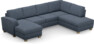 Friday - 3-sits soffa med schäslong vänster och divan höger - Blå