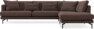 Harper - 3-sits soffa med divan höger - Brun
