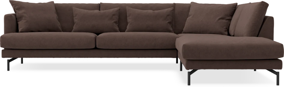 Harper - 3-sits soffa med divan höger - Brun