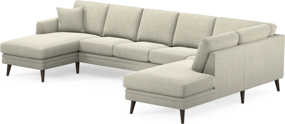 Eden - 3-sits soffa med schäslong vänster och divan höger - Beige