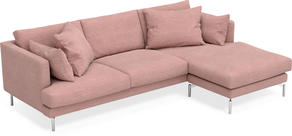 Harper - 4-sits med schäslong höger  - Rosa