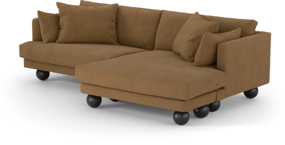 Harper - 4-sits med schäslong XL höger - Gul