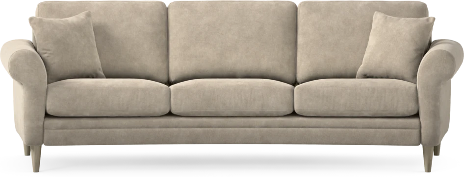 Eden - 3-sits soffa svängd - Beige