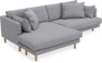 Harper - 4-sits med schäslong XL vänster - Grå