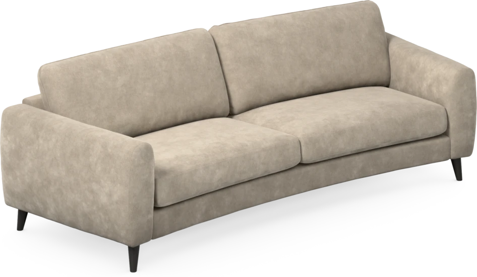 Bridge - 3-sits soffa svängd - Beige