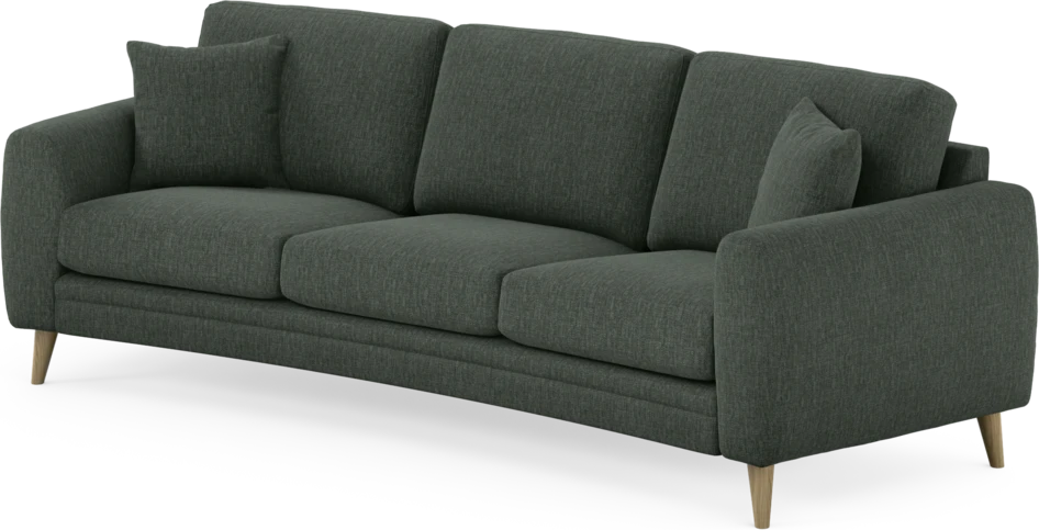 Eden - 3-sits soffa svängd - Grön
