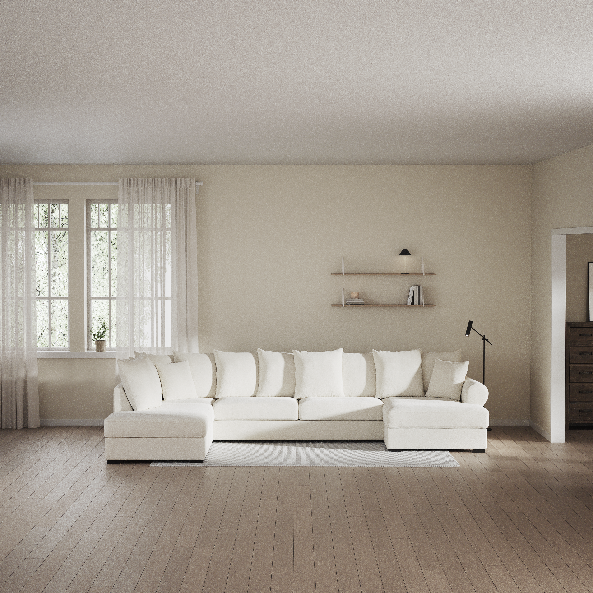 Town, 3-sits soffa med divan vänster och schäslong höger