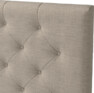 Delux Pikerad Låg - Sänggavel, 90-210 cm - Beige