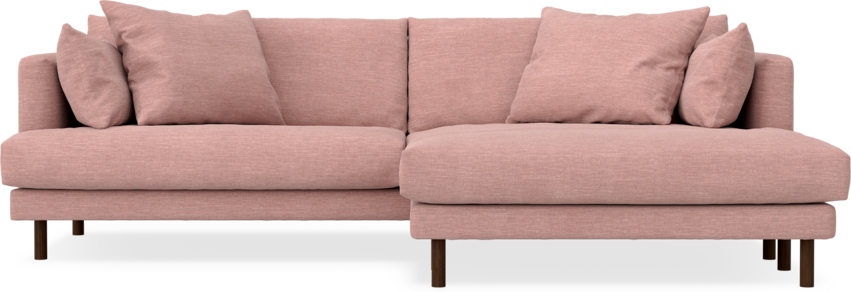 Harper - 4-sits med schäslong XL höger - Rosa