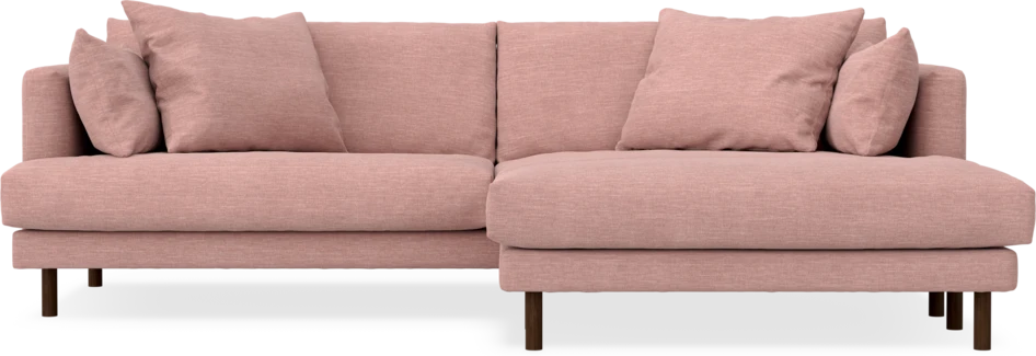 Harper - 4-sits med schäslong XL höger - Rosa