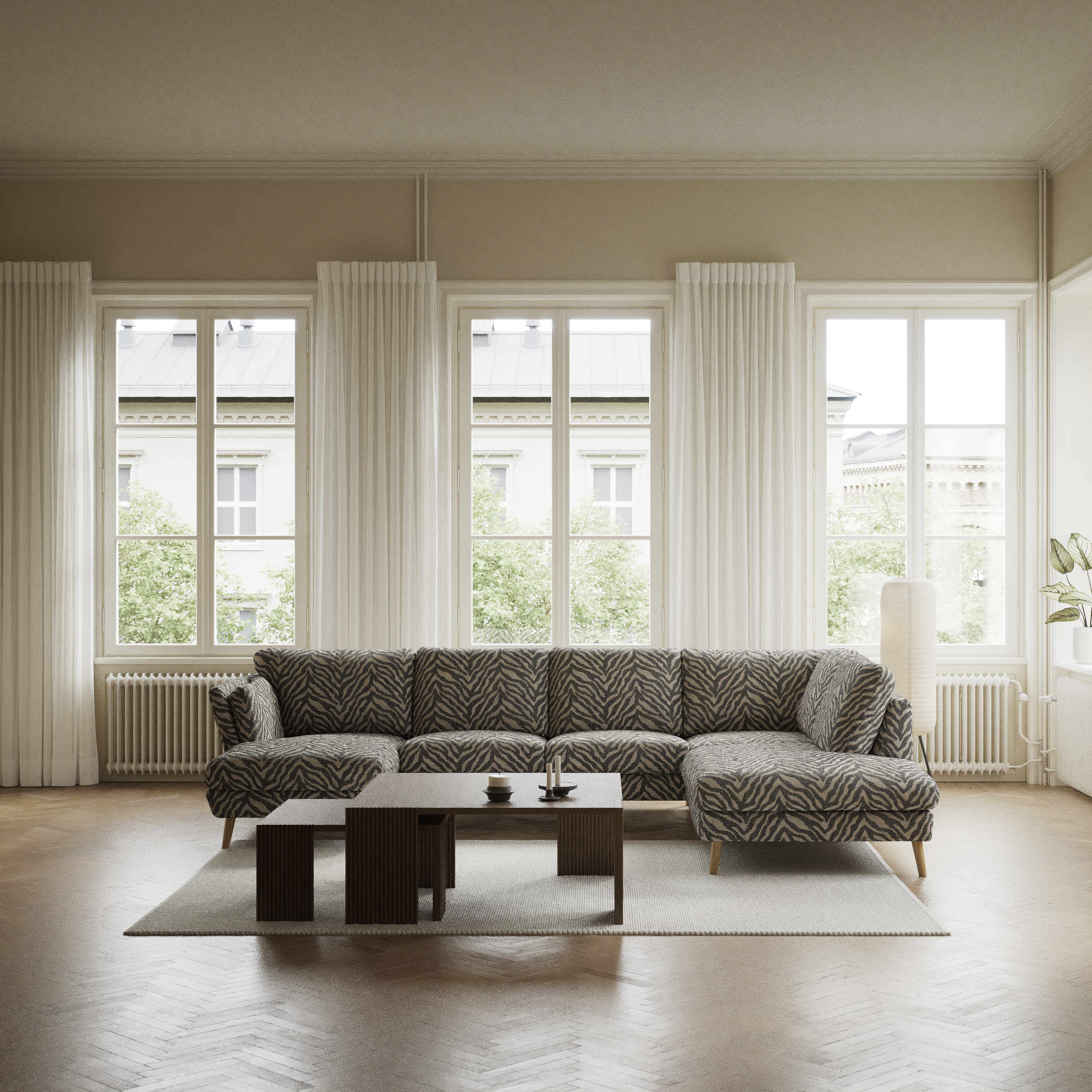 Madison Lux - 2-sits soffa med schäslong vänster och divan höger - inspiration