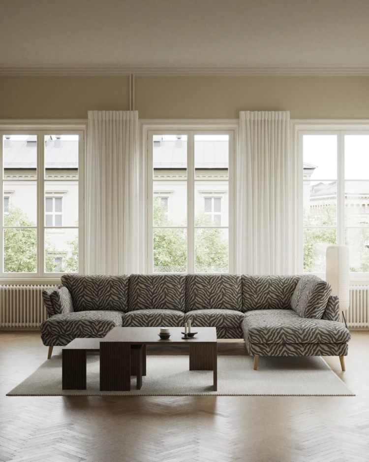 Madison Lux - 2-sits soffa med schäslong vänster och divan höger - inspiration