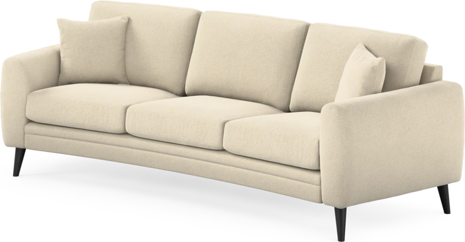 Eden - 3-sits soffa svängd - Beige