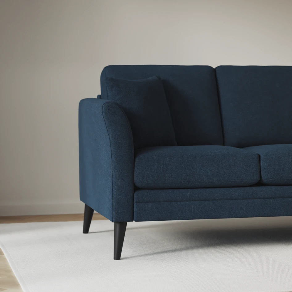 Eden - 3-sits soffa svängd - Blå