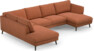 Madison Lux - 2-sits soffa med divan vänster och schäslong höger - Orange