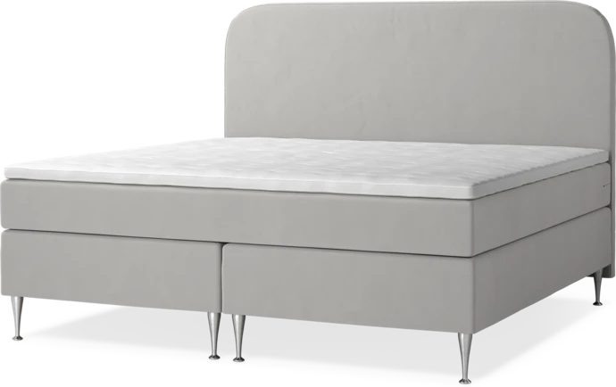 New York, Kontinentalsäng, dubbelsäng med bäddmadrass, sängben och sänggavel slät