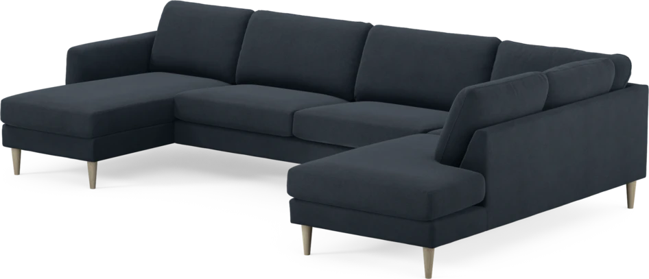Bridge - 3-sits soffa med schäslong vänster och divan höger - Blå