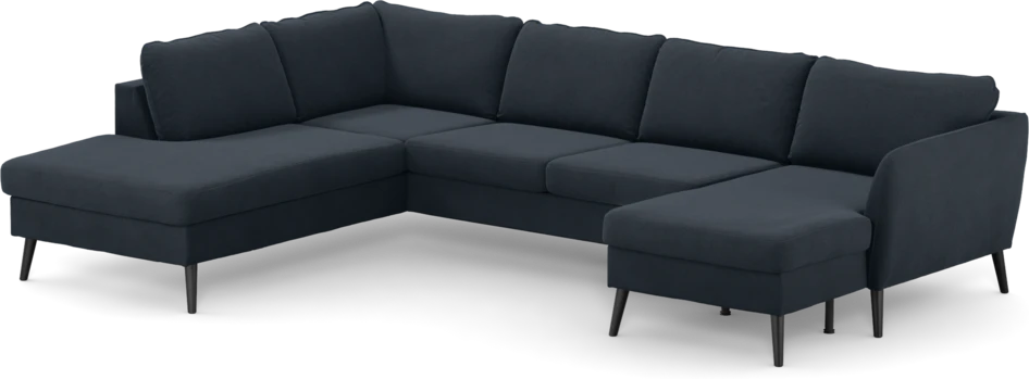 County - 3-sits soffa med divan vänster och schäslong höger - Blå