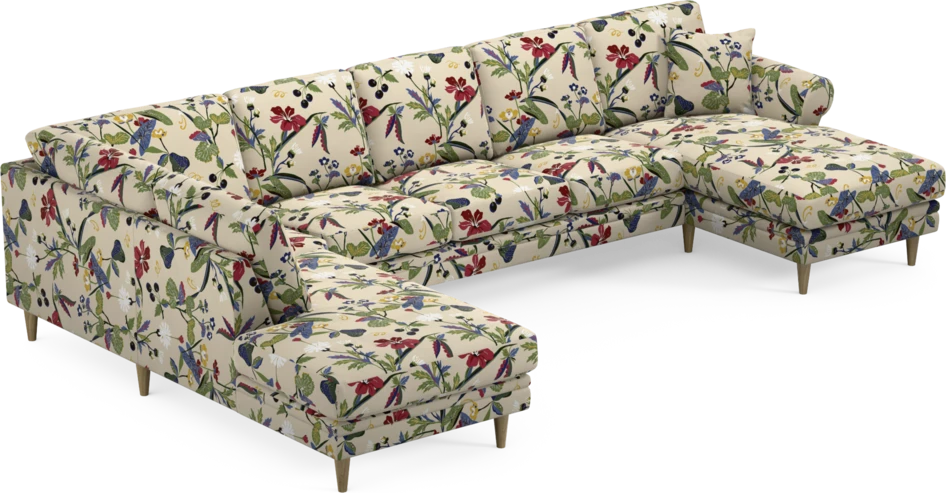 Eden - 3-sits soffa med divan vänster och schäslong höger - Flerfärgad