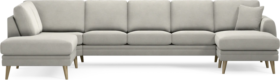 Eden - 3-sits soffa med divan vänster och schäslong höger - Grå