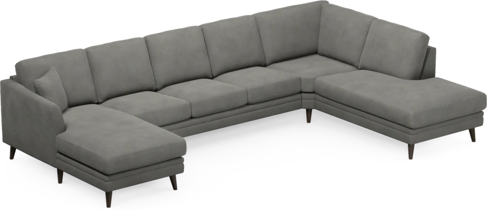 Eden - 3-sits soffa med schäslong vänster och divan höger - Grå