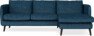 Madison Lux - 2-sits soffa med schäslong höger - Blå