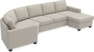 Nevada - 3-sits soffa med cosy hörn vänster och schäslong höger - Beige