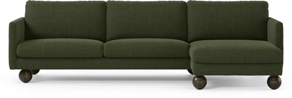 Madison Lux - 3-sits soffa med schäslong höger - Grön
