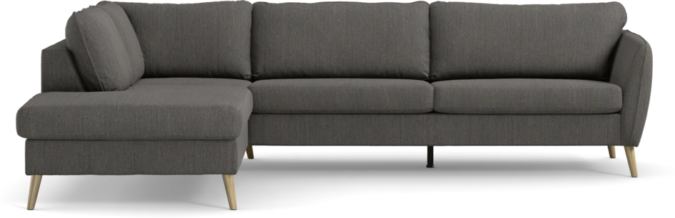 County - 2,5-sits soffa med divan vänster - Brun