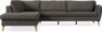 County - 2,5-sits soffa med divan vänster - Brun