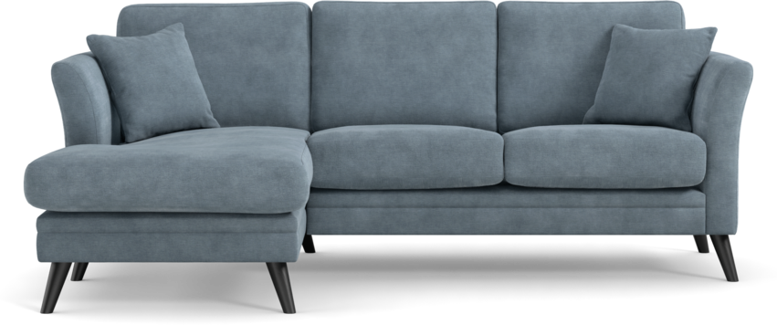 Eden - 2-sits soffa med schäslong - Blå