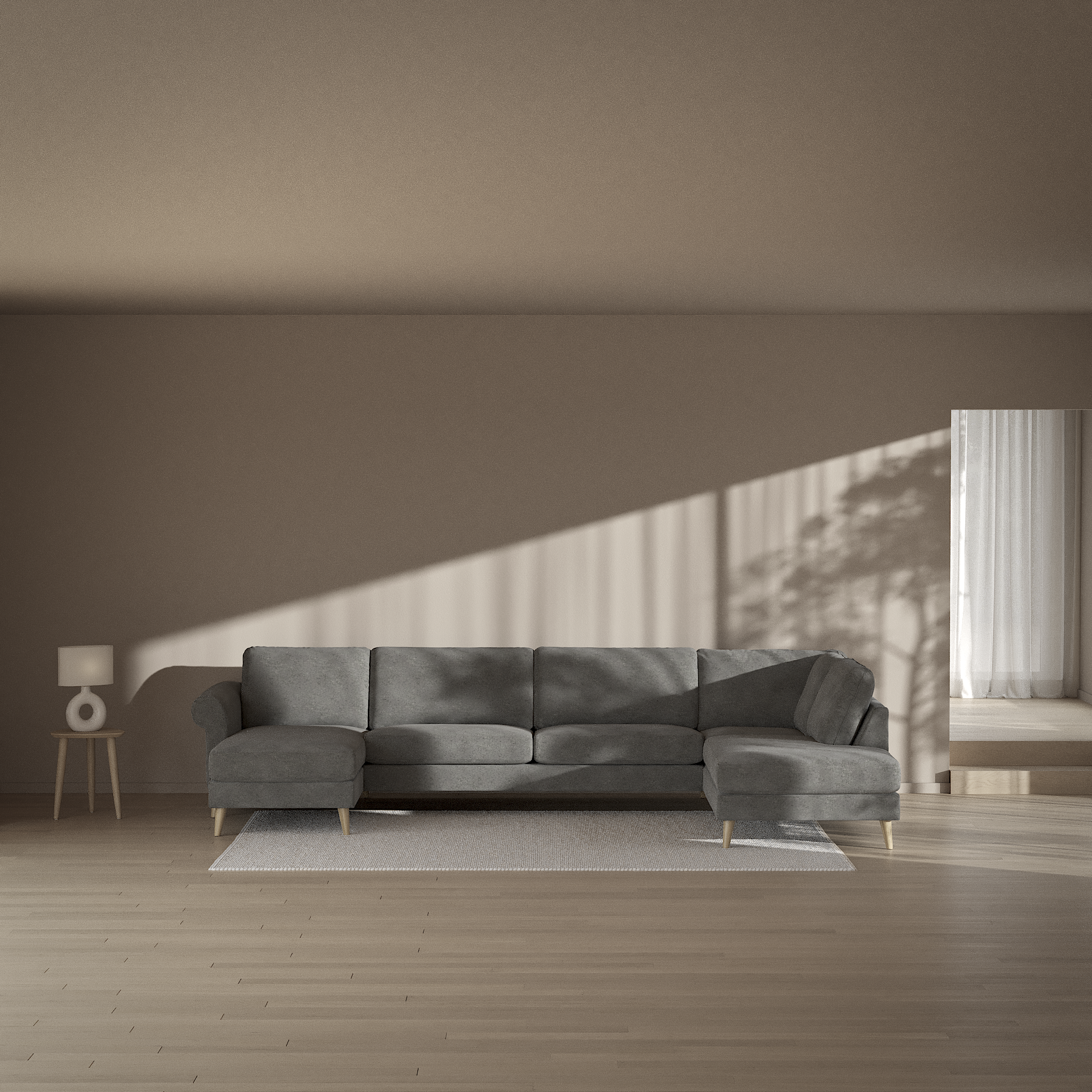Bridge - 3-sits soffa med schäslong vänster och divan höger - inspiration