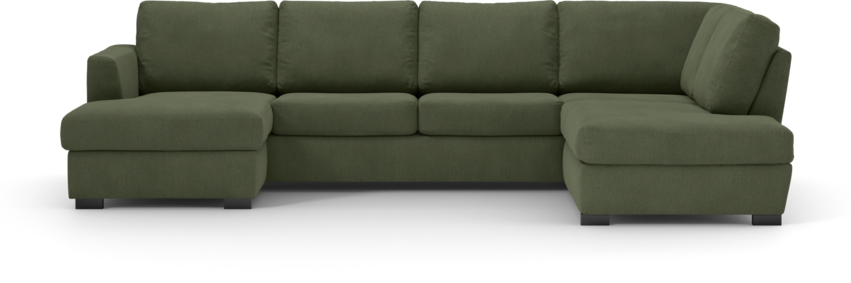 Friday - 3-sits soffa med schäslong vänster och divan höger - Grön